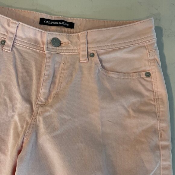 Calvin Klein Jeans Casual 5 Pocket Cotton Jeans Soft Bubblegum Pink Sz 6 - Picture 3 of 10